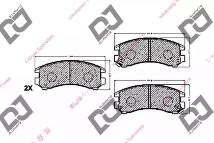 Комплект тормозных колодок DJ PARTS BP1461